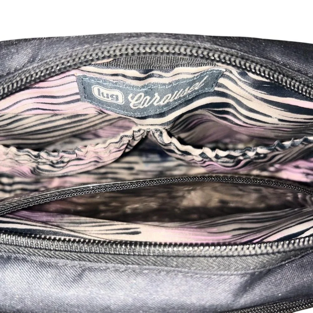 Boss Quilted Black Cosmetic Belt Bag with Front Buckle